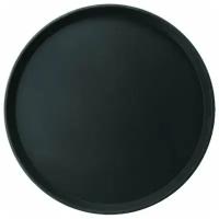 Поднос круглый прорезиненный d 35.6 см черный, ProHotel bar 4080630