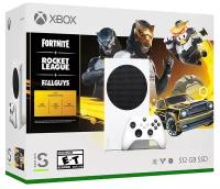 Игровая приставка Microsoft Xbox Series S 512 ГБ SSD, Fortnite, Rocket League, Fallguys, белый/черный