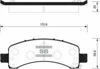 Колодки тормозные задние SP1558 Sangsin Brake SP1558