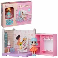 Модульный домик Junfa (Собери сам), 1 секция, Мини-кукла в гардеробной комнате, с аксессуарами (WJ-14333)