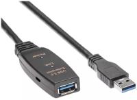 Кабель-адаптер USB3.0-repeater, удлинительный активный Af> 10м Aopen/qust