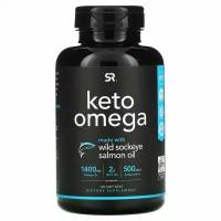 Кето Омега с маслом дикой нерки 1400 мг, Keto omega 1400 mg, Sports Research, 120 капсул
