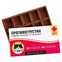 Конфеты Фабрика Счастья Противогрустин, молочный, 2 шт. в уп
