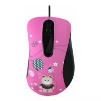 Мышь CROWN MICRO CMM-30 Bear Pink USB