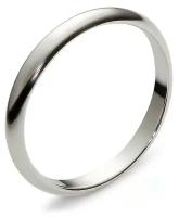 Обручальное кольцо из белого золота 3 мм