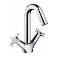 Смеситель для раковины (умывальника) hansgrohe Logis Classic 71272000, вентильный