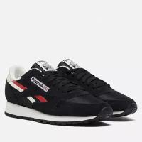 Мужские кроссовки Reebok Classic Leather чёрный, Размер 45 EU