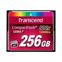 Карта памяти Transcend Compact Flash 256 ГБ Class 10, R/W 120/60 МБ/с, 1 шт., черный