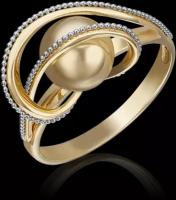 Кольцо PLATINA комбинированное, белое золото, 585 проба, размер 16