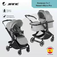 JANE Коляска 2 в 1 Newel+Micro Pro Cold Black