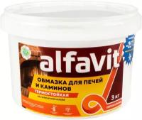 Обмазка для печей и каминов Alfavit серия Альфа, белая, 3 кг