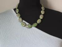 Ожерелье Fashion Jewerly Stone Green 45 см