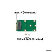 Адаптер-переходник для установки SSD M.2 2230/2242 SATA в разъем mSATA, зеленый, NFHK N-NGMA