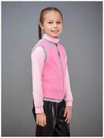 Жилет для девочек Микита, размер 134-140, розовый, серый