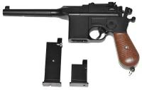 Пистолет детский. Пневматический пистолет, Металлический KillerZone Модель Mauser C96 . Упаковка 500 пуль