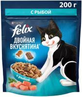 Сухой корм Felix двойная вкуснятина для кошек рыба 200г