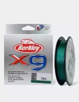 Плетеный шнур для рыбалки Berkley X9 braid, 150 м, 0,10 мм 10 кг леска плетенка, леска для рыбалки