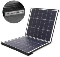 Солнечная батарея TOP-SOLAR-100 100W 18V DC, Type-C PD 60W, 2 USB, влагозащищенная, складная на 2 секции