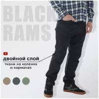 Брюки карго Black Rams, повседневные, прямой силуэт