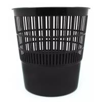 Корзина для мусора 10 л пластик черная (25.8х27.4 см)