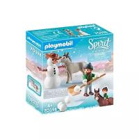 Набор с элементами конструктора Playmobil Spirit Riding Free 70398 Зимние игры