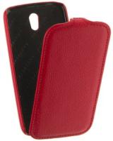 Кожаный чехол для HTC Desire 500 Dual Sim Aksberry Protective Flip Case (Красный)