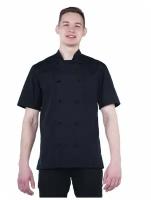 Китель поварской LENNON, китель повара, одежда повара, рубашка рабочая, китель поварской мужской, униформа поварская, куртка поварская, черный, 54