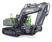 Радиоуправляемый экскаватор HUI NA TOYS, серый 2.4G 9CH 1/18 RTR, HN1558-GR