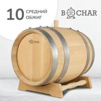 Бочка дубовая 10 литров (средний обжиг) 