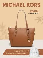 Сумка шоппер MICHAEL KORS 35T0GCFT7L, фактура тиснение, матовая, коричневый