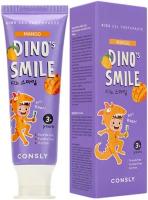 Детская гелевая зубная паста DINO's SMILE c ксилитом и вкусом манго, 60г, Consly