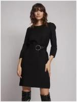 Платье Zolla, вечернее, прямой силуэт, мини, размер L, черный