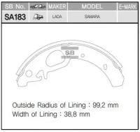 Колодки тормозные задние (LADA, ABS) Sangsin Brake SA183