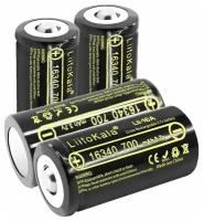 Аккумулятор LiitoKala 16340 (CR123A) Li-ion 3.7В 700mAh незащищенный 4 шт