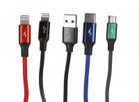 Аксессуар Baseus Fast 4-in-1 Cable USB - 2xLightning / Type-C / MicroUSB 3.5A 1.2m CA1T4-A01