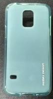 Чехол накладка силиконовая для Samsung GALAXY S5 MINI/SM-G800F/SM-G800H, голубой-матовый+защитная пленка на экран в подарок