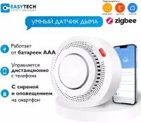 Умный беспроводной оптический датчик дыма ZigBee с дистанционным управлением / Оповещатель дымовой/Пожарная сигнализация с оповещением на смартфон