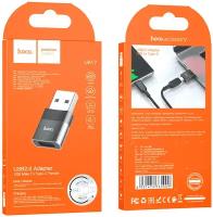 Адаптер Hoco UA17 Black USB2.0 Cf-Am с поддержкой OTG - черный