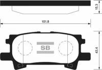 Колодки тормозные задние Sangsin Brake SP1385