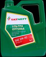 Моторное масло Татнефть 5W-40 Ультра Оптима SL/CF 4 л