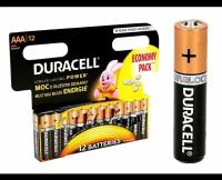 Батарейки DURACELL AAA LR3, Alkaline, 12 шт