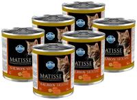 Влажный корм для кошек Farmina Matisse, с лососем 6 шт. х 300 г (мусс)