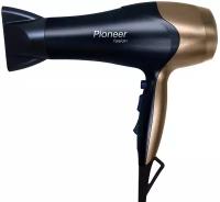 Фен для волос Pioneer с 2 насадками, ионизацией и холодным воздухом, 2 скорости, 3 температурных режима, 2200 Вт