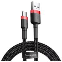 Кабель CATKLF-U91 Baseus cafule Cable USB For Type-C 2A 3m Черный