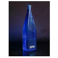 Графин стеклянный под воду цветная бутылка из благородного стекла кувшин синий 
