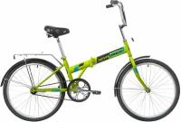 Велосипед NOVATRACK 24, TG24 classic 1,1 складной, зеленый, тормоз VBrake задний ножной, багажник, крылья