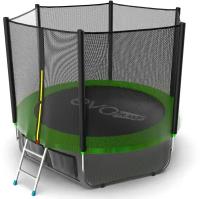 Каркасный батут EVO Jump Outside 8FT с нижней сетью 244х244х210 см, green