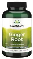 Swanson Ginger Root Standardized and Whole Herb (Корень имбиря стандартизированная и цельная трава) 120 капсул