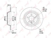 Диск тормозной задний (302x11) LYNXauto BN1022