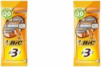 Bic Станок бритвенный 3 Sensitive, для чувствительной кожи, с 3 лезвиями, одноразовый, 4 штуки в уп, 2 уп. /